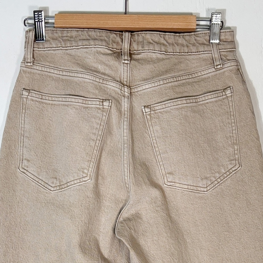Abercrombie & Fitch Jeans Womens 28 Tan 90s Relaxed Curve Love High Rise Raw Hem - Picture 4 of 7